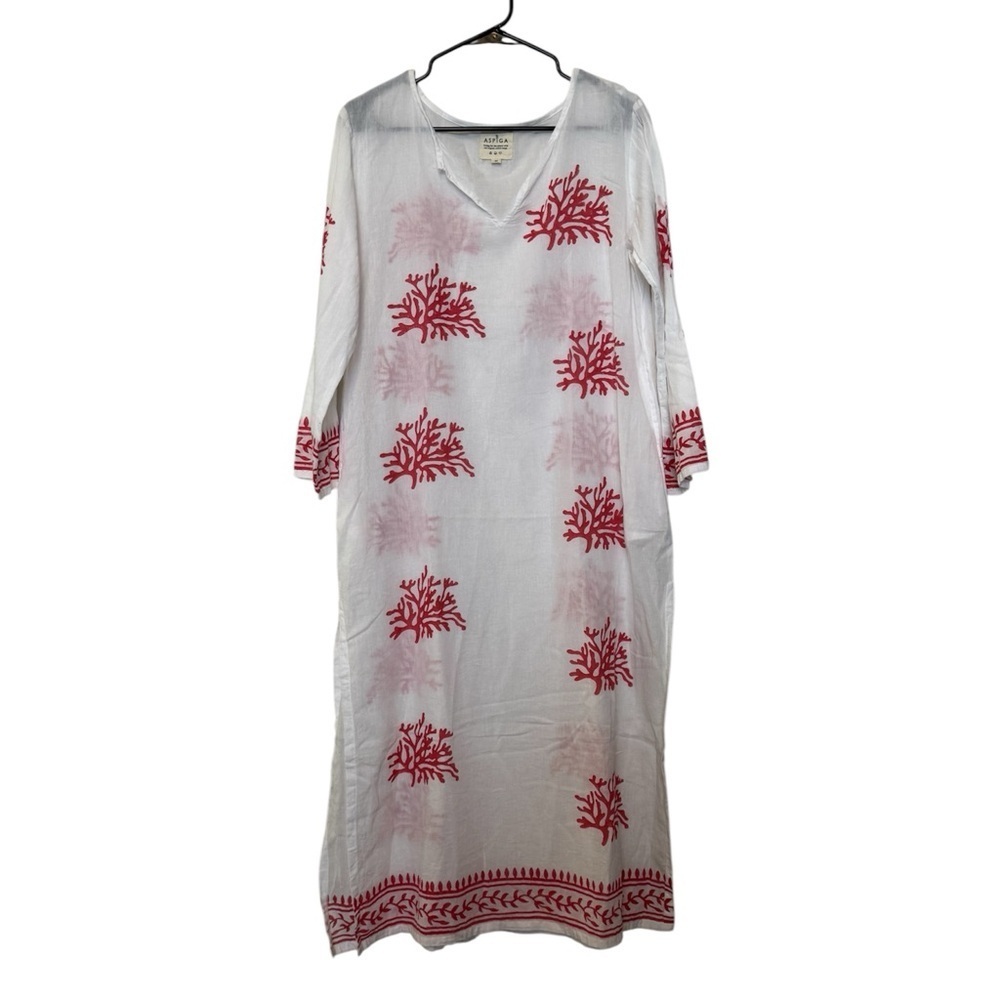 Aspiga Red And White Swim Cover Up Size Medium